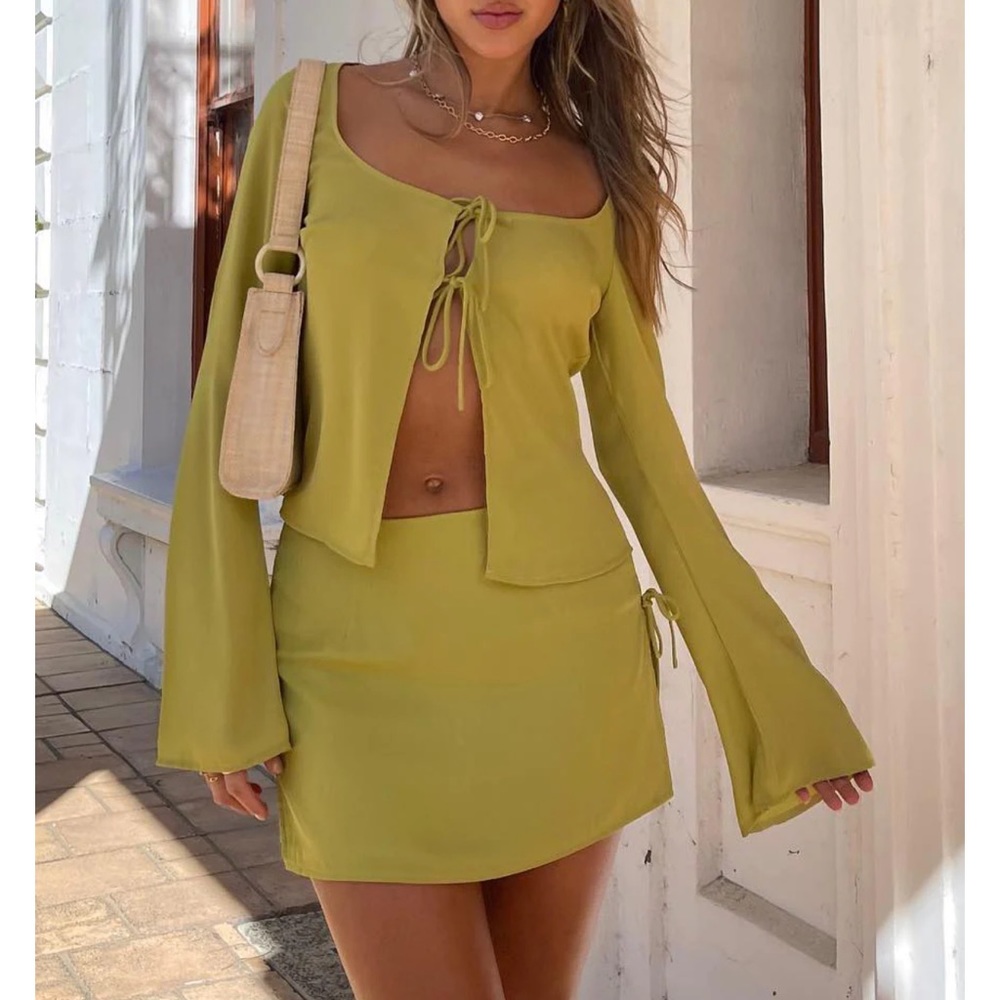 Sweet Secrets Long Sleeve Top Matcha - Picture 3 of 10